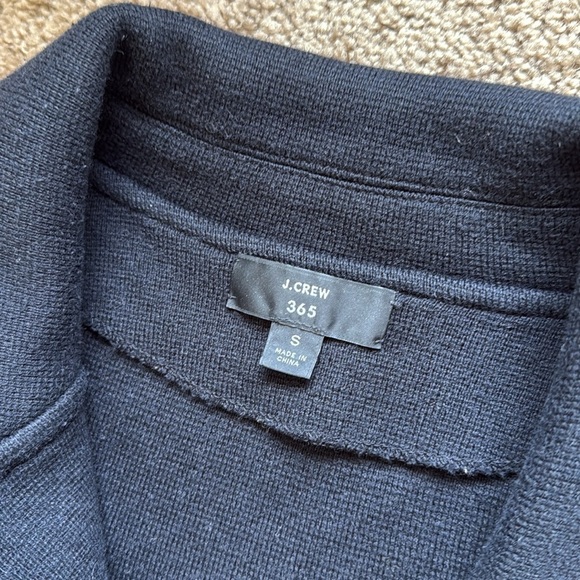 J. Crew 365 Sophie Merino Wool Blend Black Open Front Sweater Blazer - Picture 3 of 9